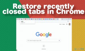 Restore recently closed tabs in chrome