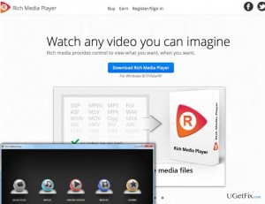 Rich media player