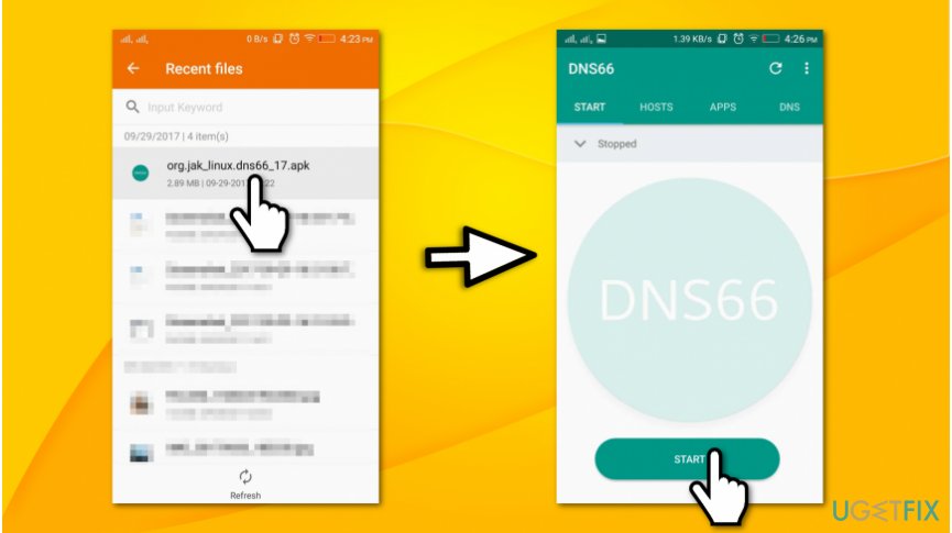 Block ads on Android with DNS66