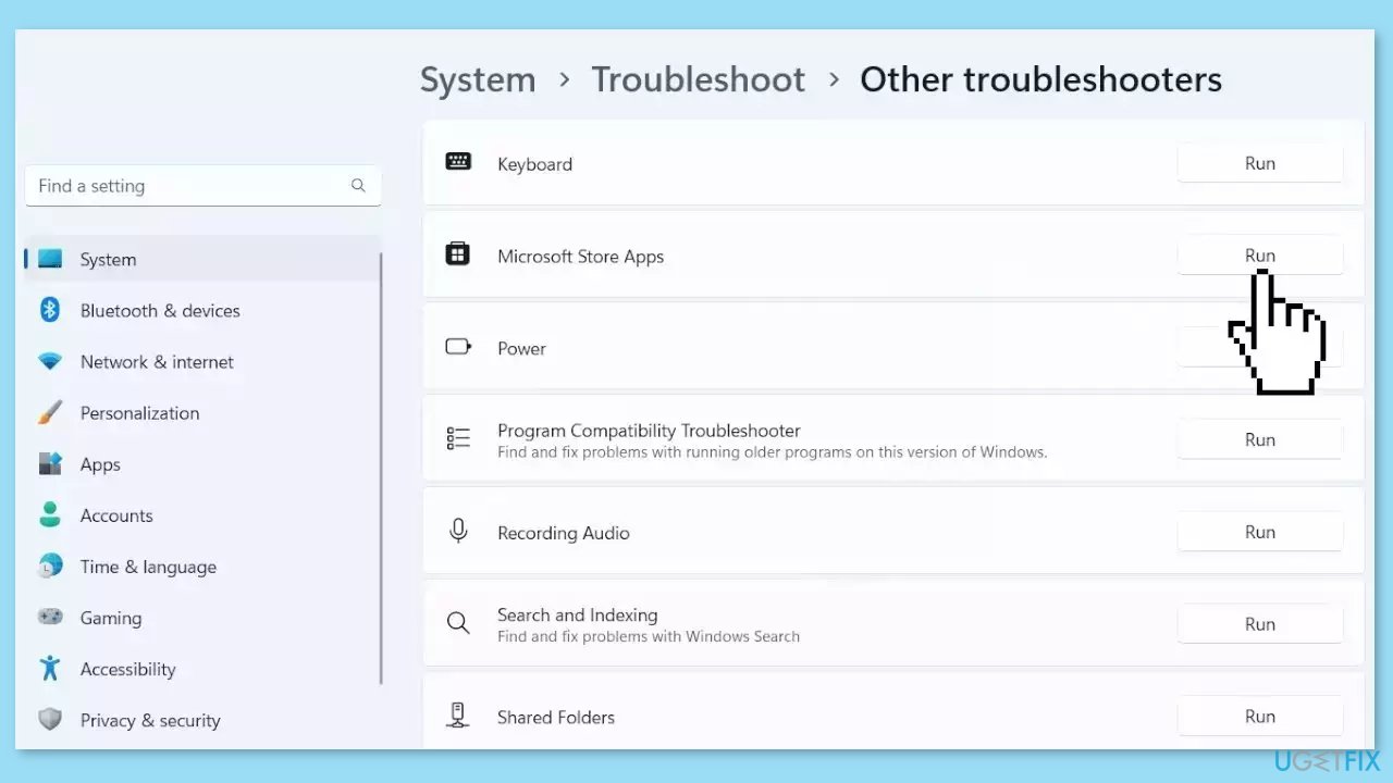 Run the Microsoft Store Apps Troubleshooter