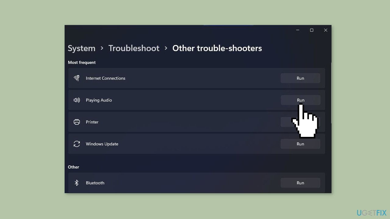 Run the Sound Troubleshooter