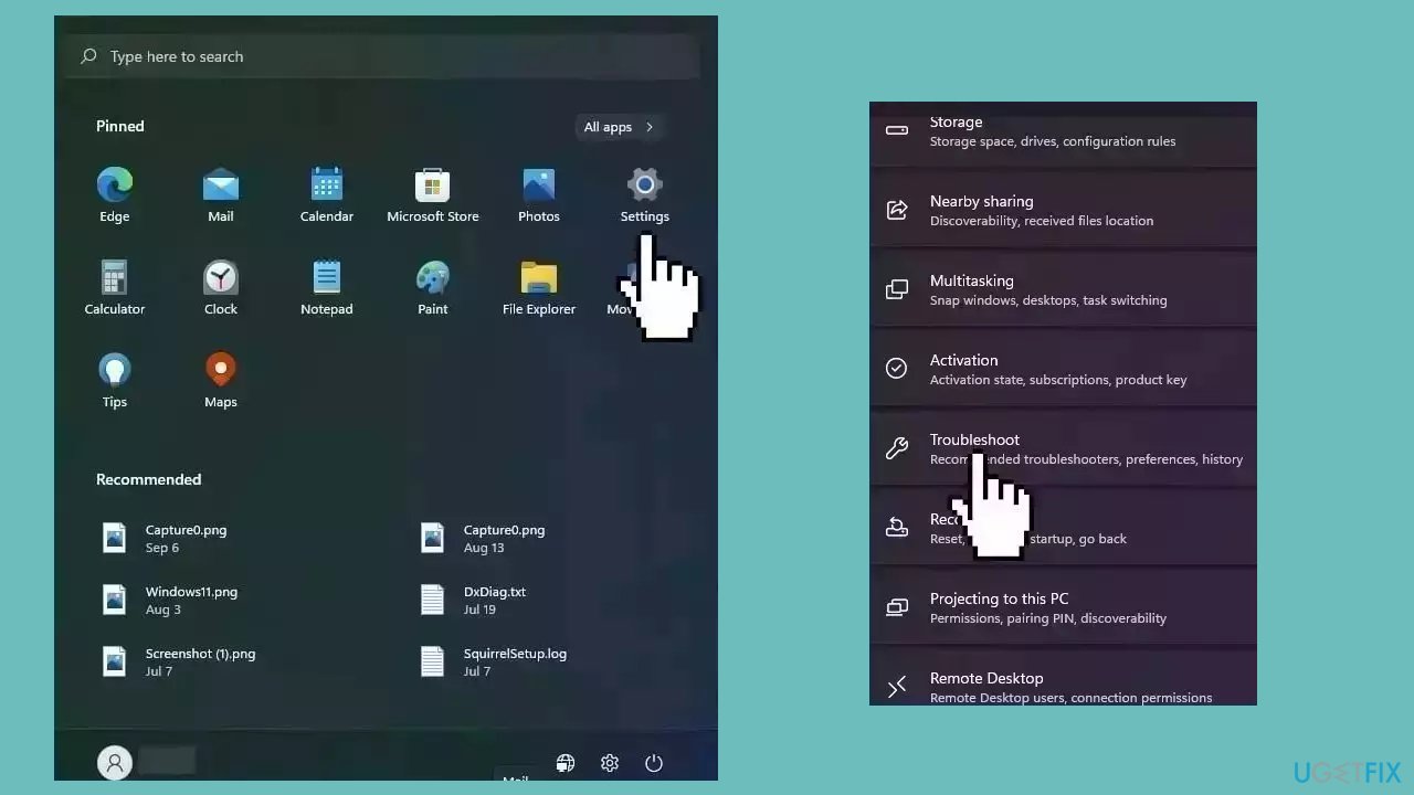 Run the windows update troubleshooter