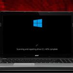 Scanning and repairing drive stuck