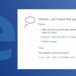 Screenshot of inet e resource not found error