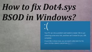 Service exception error dot4 sys fix