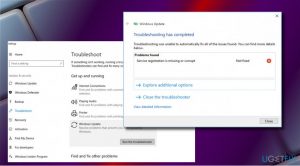 Service registration is missing or corrupt