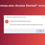 Services msc access denied error