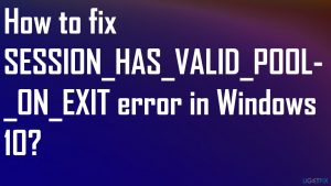 Session has valid pool on exit error fix