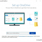 Set up onedrive pop up
