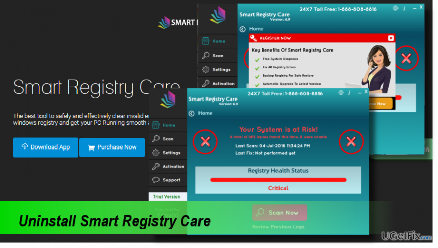 an illustration of Smart Registry Care removal