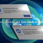 Sorry back up and sync needs to quit
