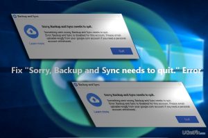 Sorry back up and sync needs to quit