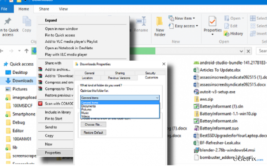 an illustration of downloads folder loading slowly