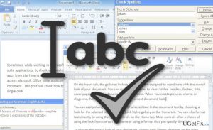 Spell checking fix