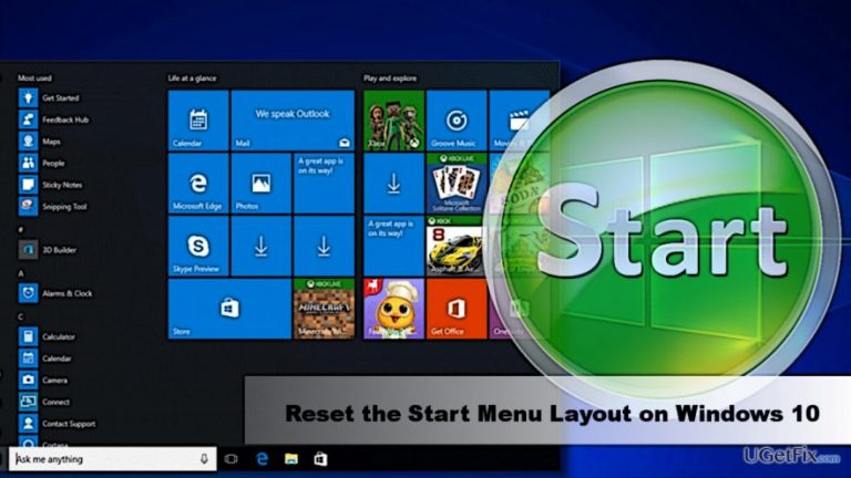 How to Reset Start Menu Layout on Windows 10?