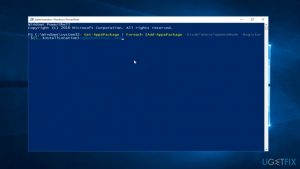 Start menu and cortana arent working powershell