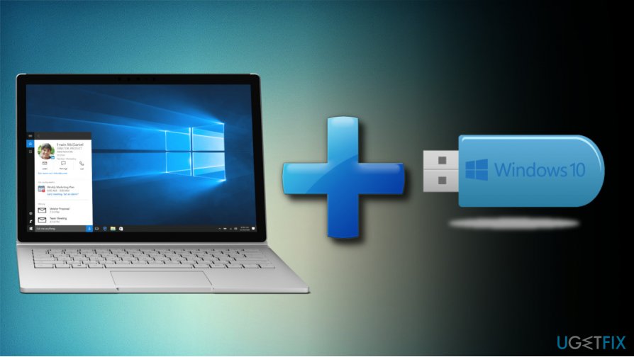 USB with Windows 10 installation media