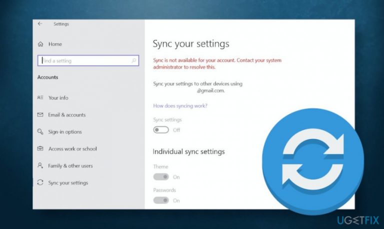 How to fix “Sync is not available for your account” error?