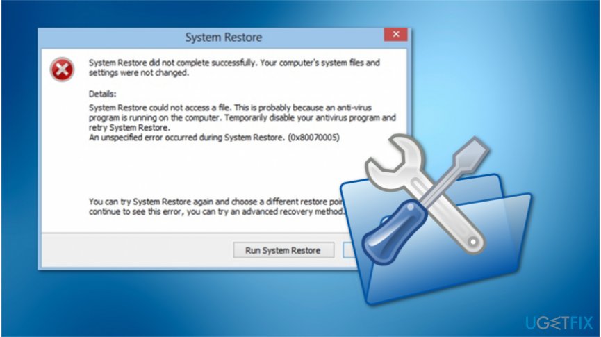 System Restore Error 0x80070005 image