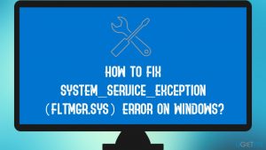 System service exception fltmgr sys fix