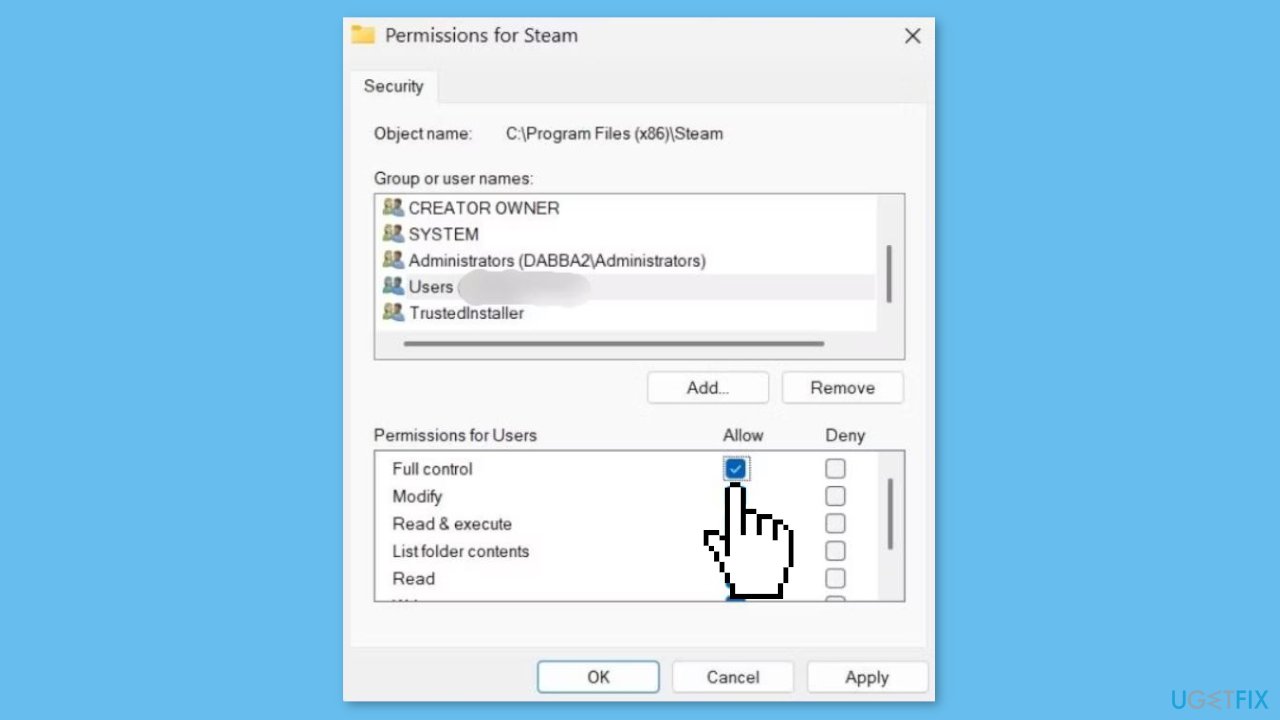Take Full Control of the Steam Folder