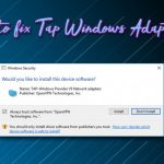 Tap windows adapter v9 fix