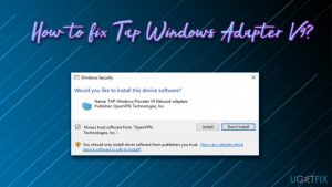 Tap windows adapter v9 fix