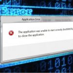 The application was unable to start correctly