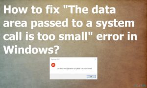 The data area is too small error