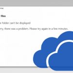 The folder cant be displayed error in onedrive