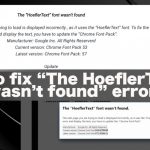 The hoeflertext font wasnt found error fix