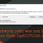 The network path was not found error code 0x80070035 fix
