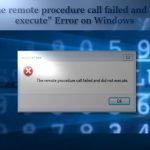 The remote procedure call failed error1