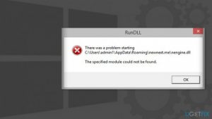 The specified module could not be found error