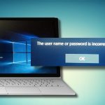 The user name or password is incorrect