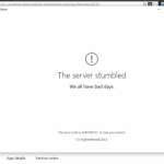 Theserver stumbled error code 0x801901f7