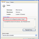 This device is not configured correctly