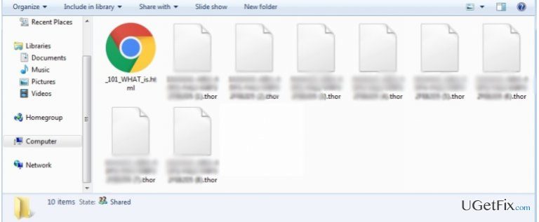 How to recover the encrypted files by Thor ransomware virus?