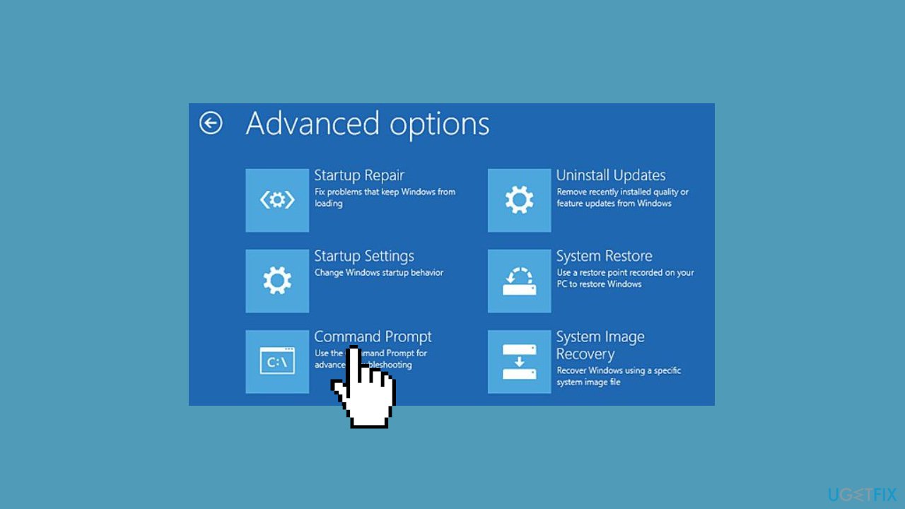 Troubleshoot in winre Troubleshoot in winre