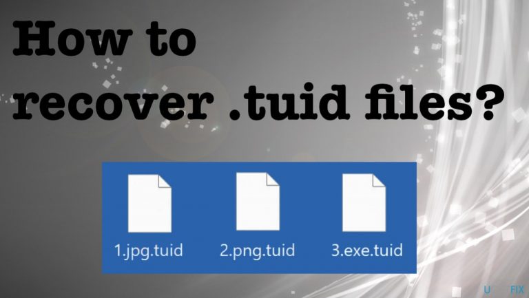 How to recover .tuid files?