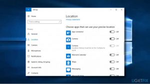 Turn off windows camera app