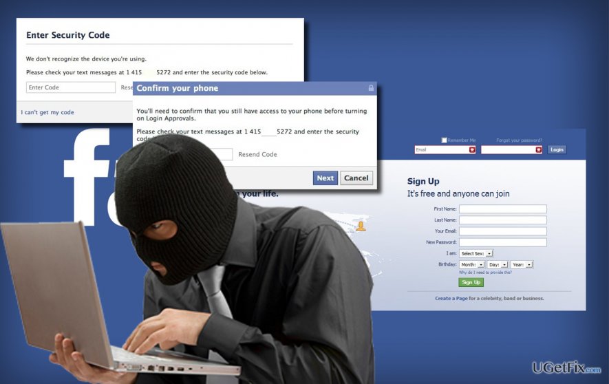 illustrating Two-Factor Authentication feature on Facebook