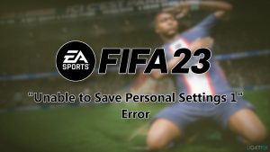Unable to save personal settings