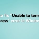 Unable to terminate process