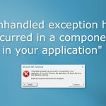 Unhandled exception has occurred in a component in your application