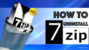 Uninstall 7 zip software