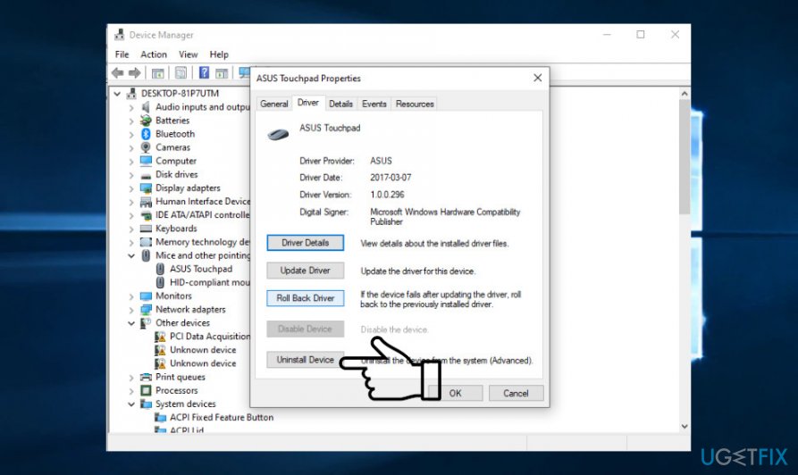 Uninstall and reinstall drivers