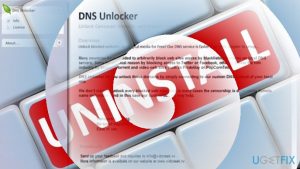 Uninstall dns unlocker