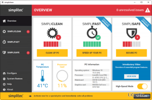 Uninstall simpliclean