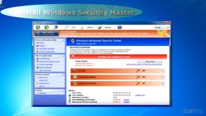 Uninstall windows security master